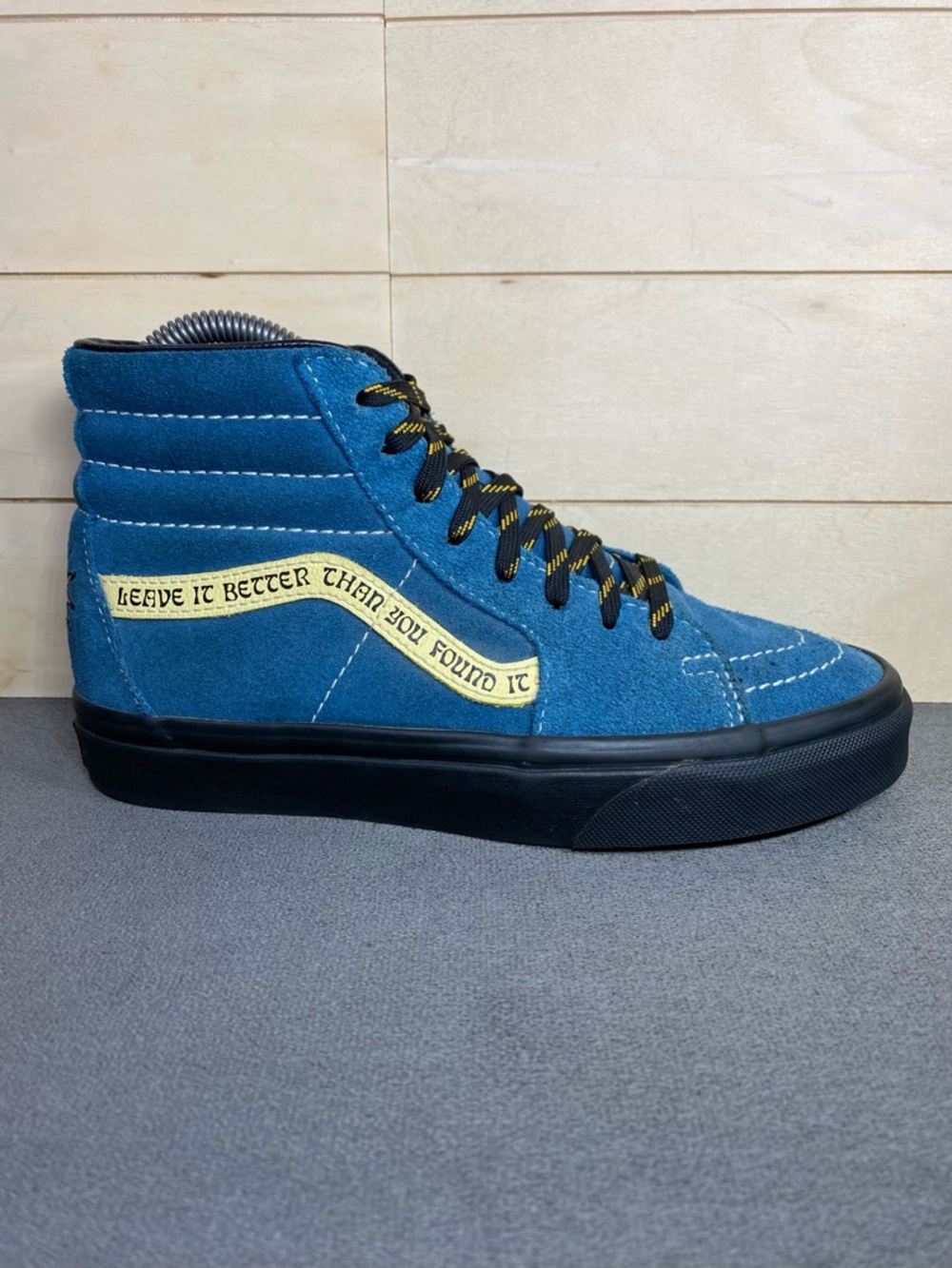 Vans Parks Project Sk8-Hi Blue Suede Women's Size 5.5 Skate Shoes Sneakers